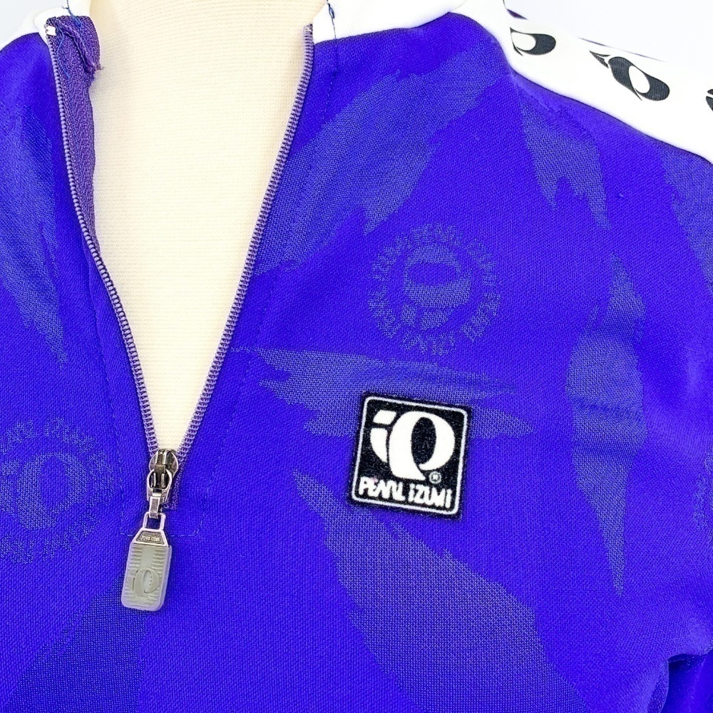 🎉Pearl Izumi Purple & White Bike Shirt w/ Pockets - Picture 4 of 7